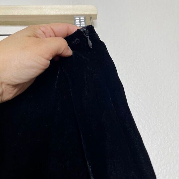 Eileen Fisher Pants XL Black Velvet Straight Leg Trouser Holiday Event Luxury - Picture 6 of 10